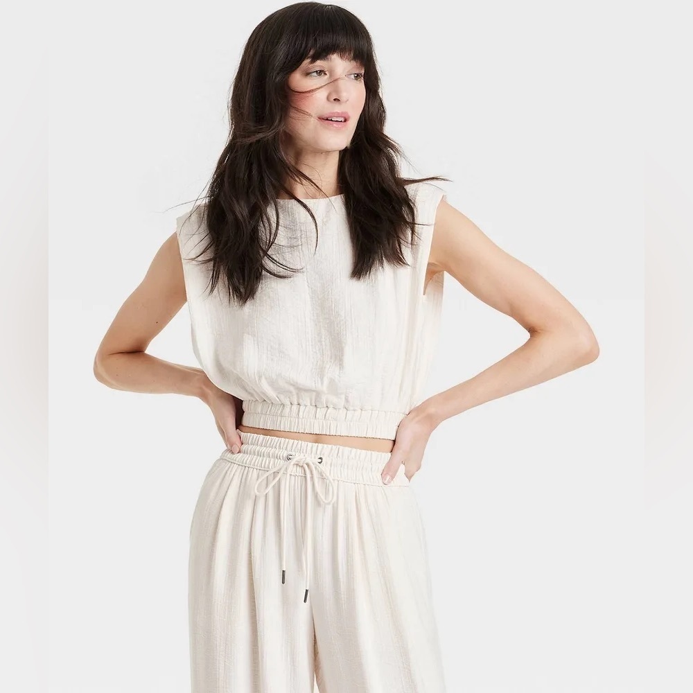 A New Day | Textured Gauze Sleeveless Blouse
